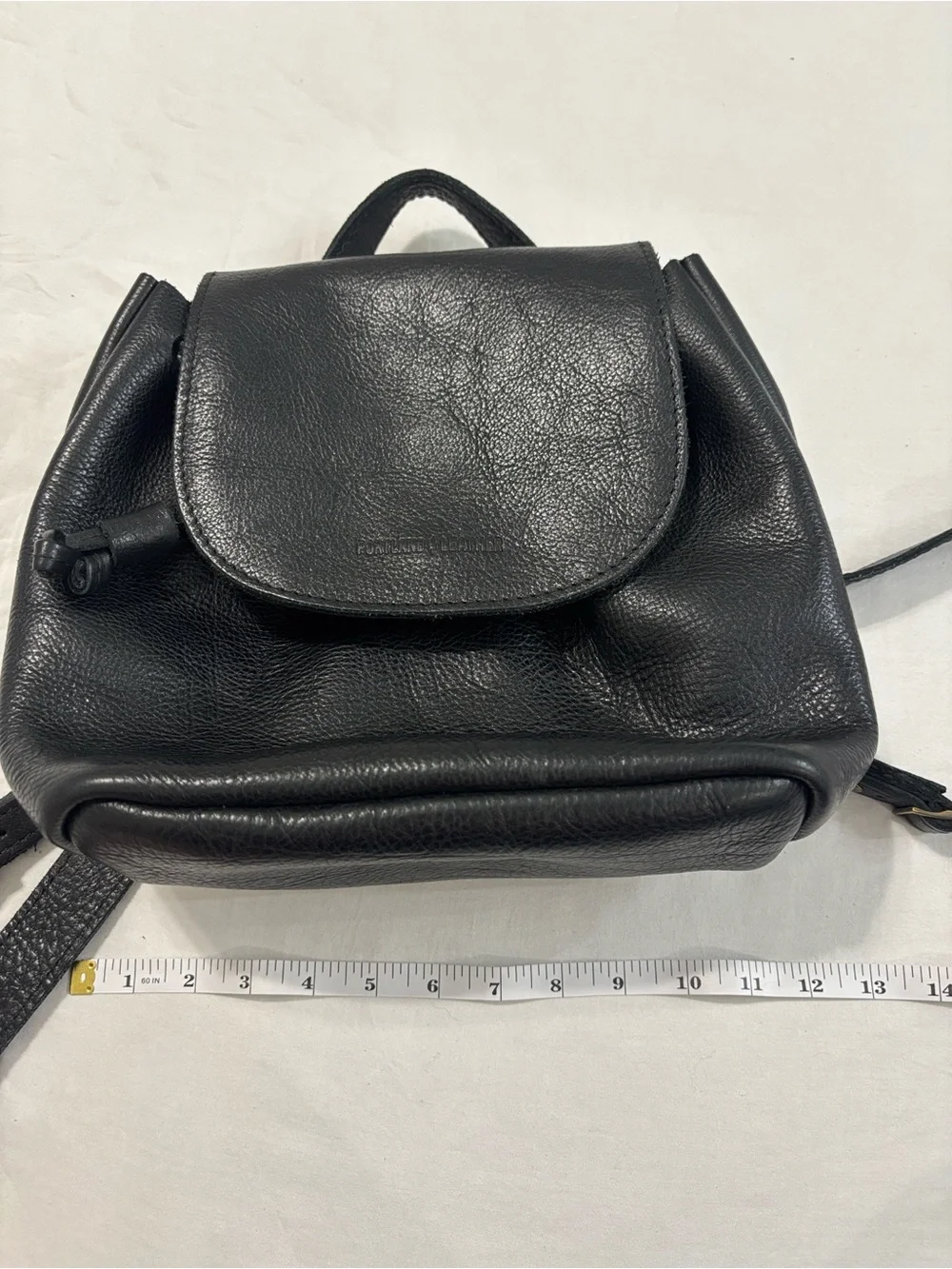 Portland Leather Goods Bucket Backpack in Pebbled Black
